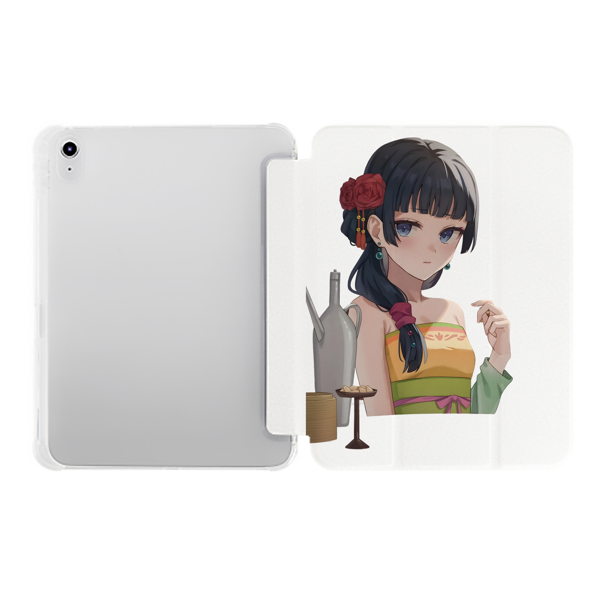 （画像用） 薬屋のひとりごと The Apothecary Diaries IPad ケース ペン収納付き 三つ折りスタンド PUレザー×シリコン 対応機種9.5/10.5/10.9インチ